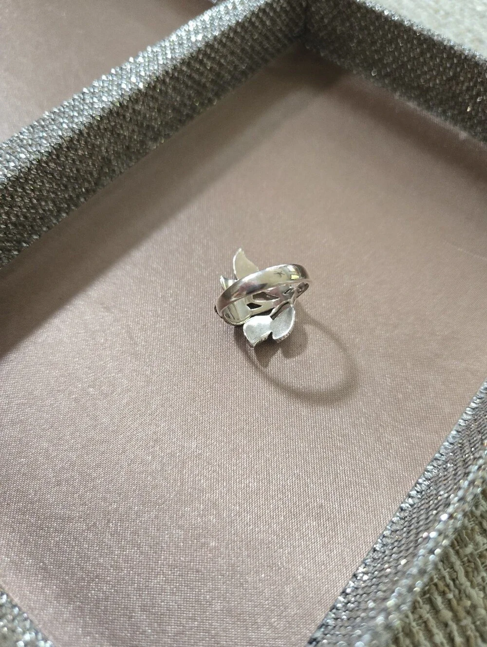 Paz Creations Sterling Silver Leaf Cluster Ring